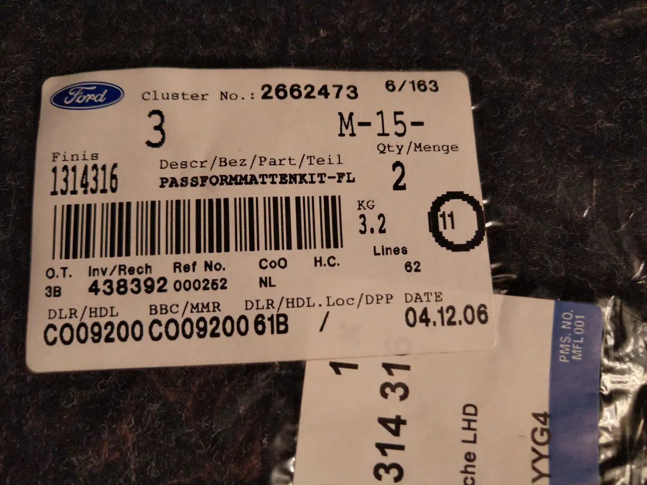 Billede 2 - Ford Fusion Bundmåtter