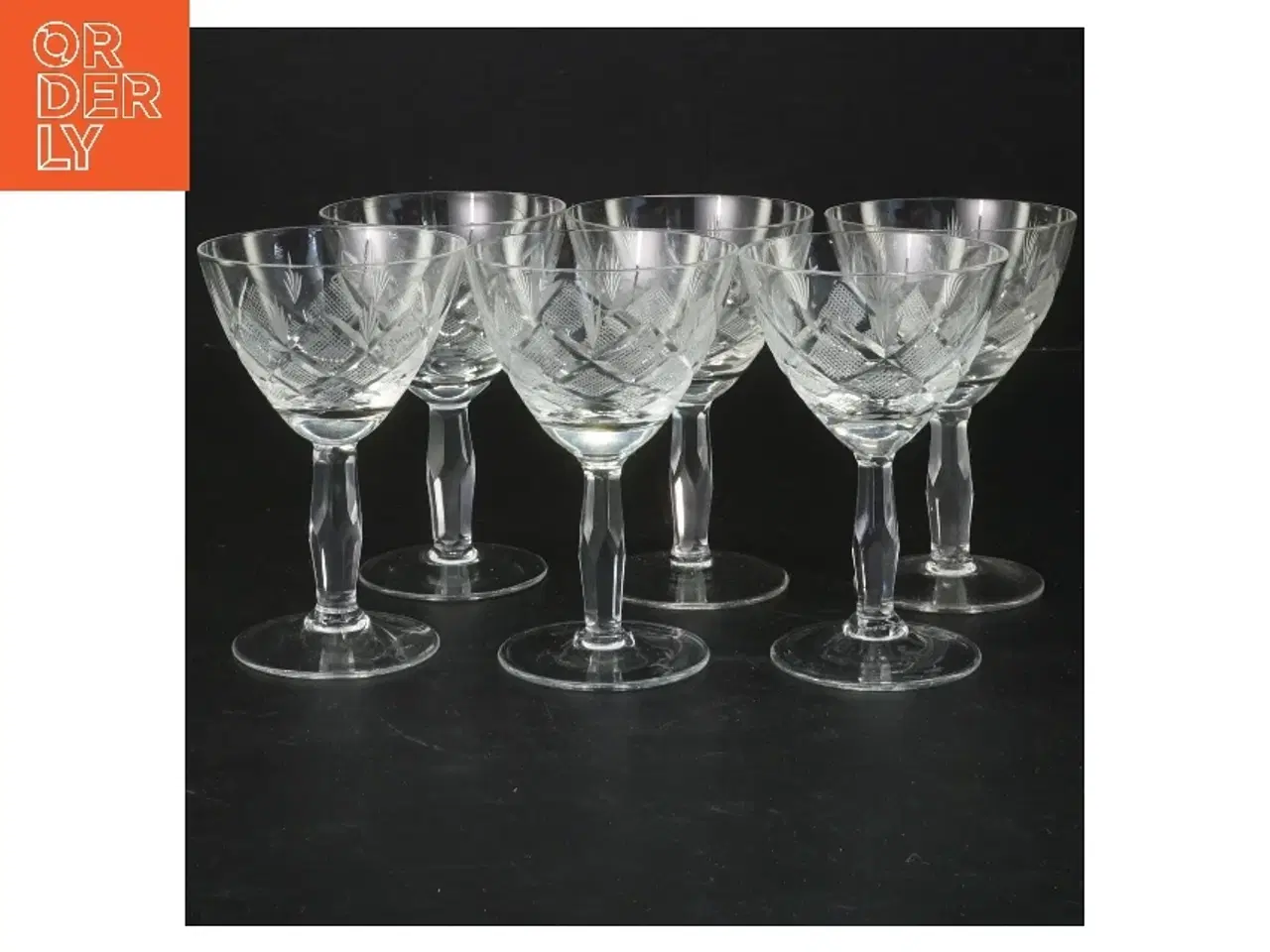 Billede 1 - Sæt af 6 krystalglas (str. 6 styk, 10 cm)fra Wien antik