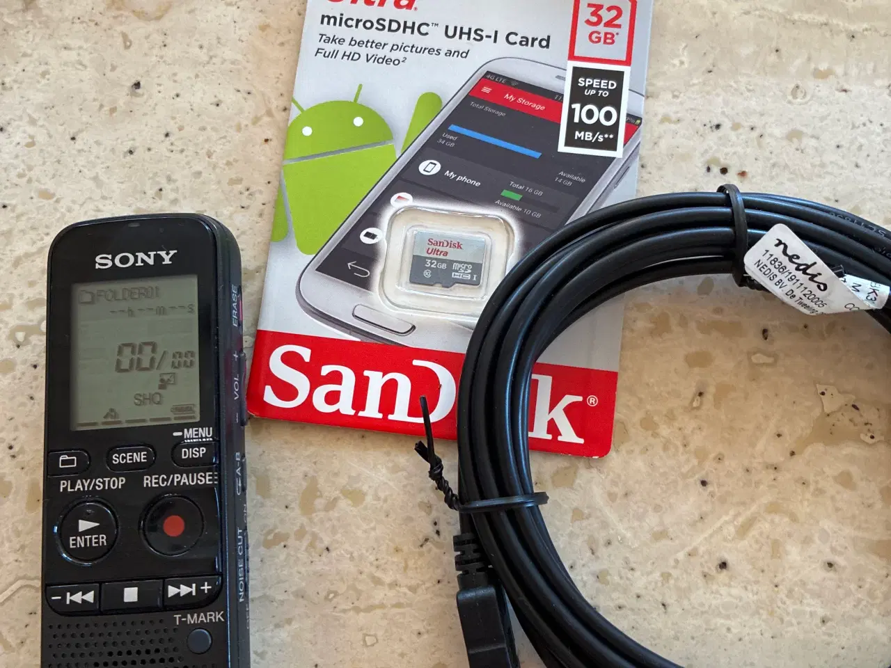 Billede 1 - Sony ICD-PX312 diktafon + nyt 32GB SD-kort