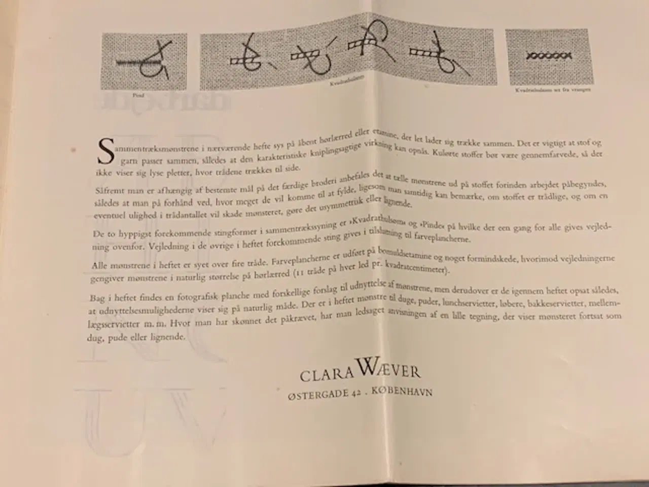 Billede 2 - Sammentræksmønstre / sammentræksbroderi Clara Wæve