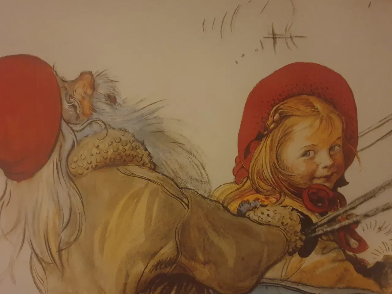 Billede 3 - Juleplakat af Carl Larsson: Kerstis Slædetur   