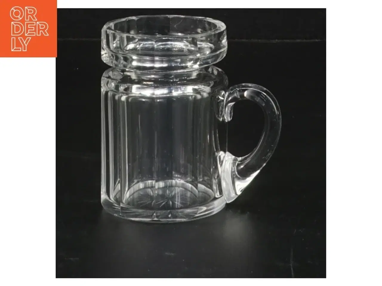 Billede 2 - Retro Glas sennepskrukke  med låg (str. 8 cm)