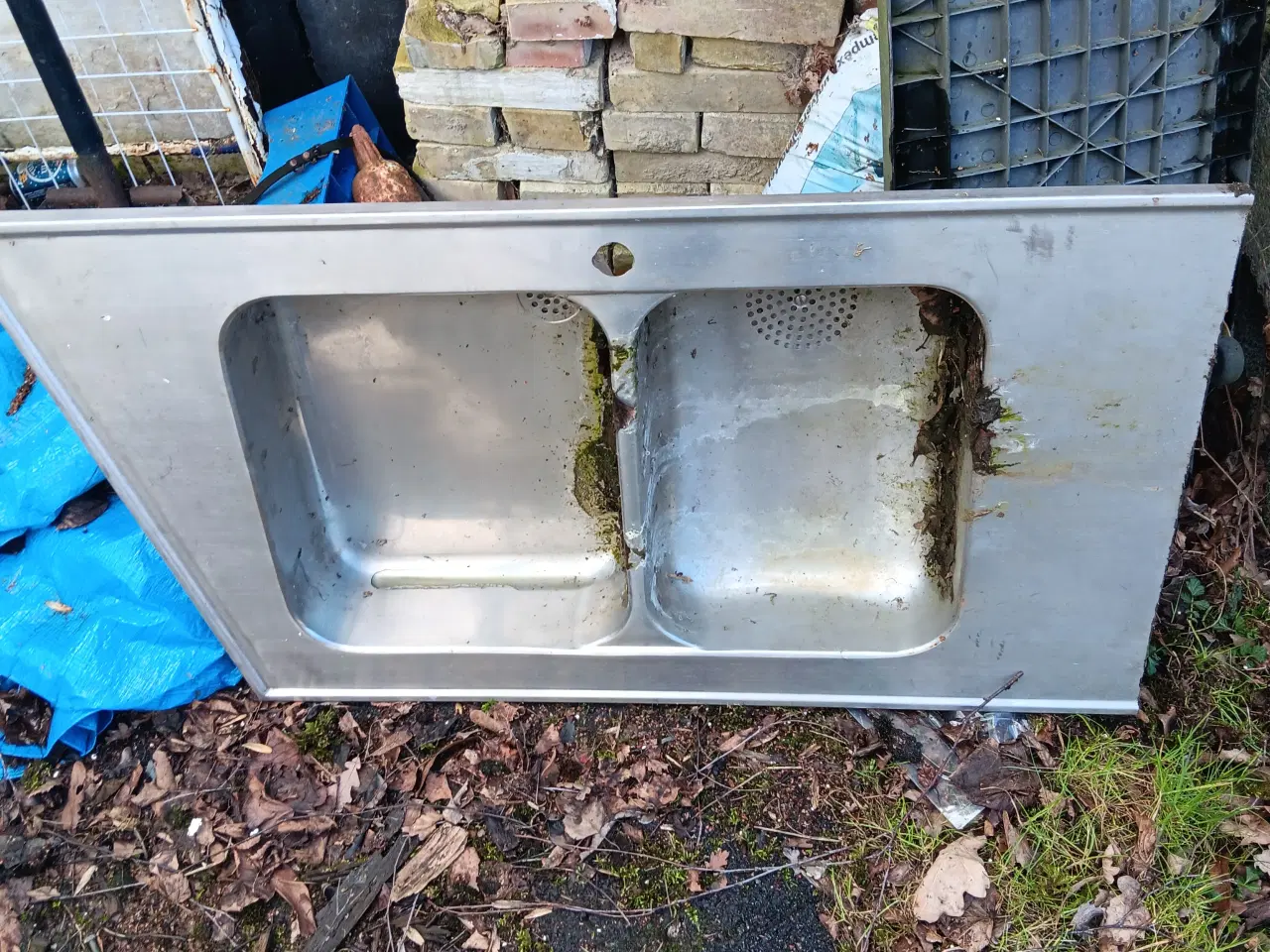 Billede 1 - Dobbelt stålvask