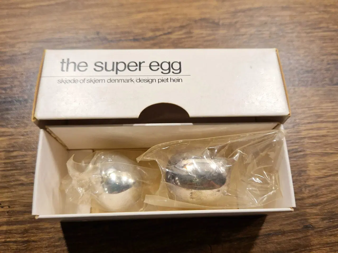 Billede 1 - Piet Hein,  2 stk super egg i original æske 