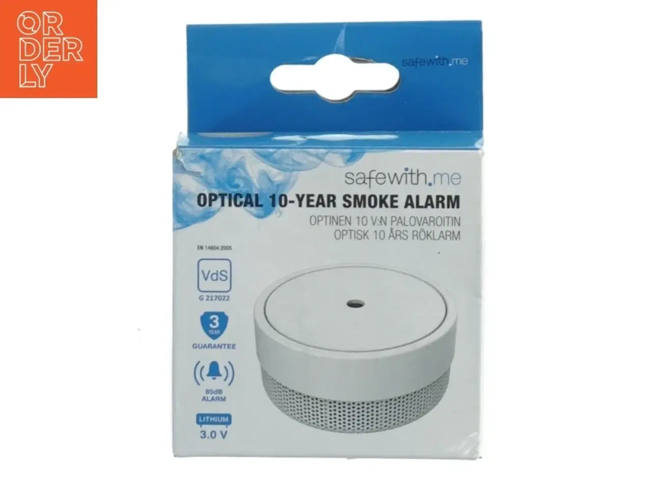 Billede 1 - Optisk røgalarm 10-års fra Safewith.me (str. Ø 8 cm)