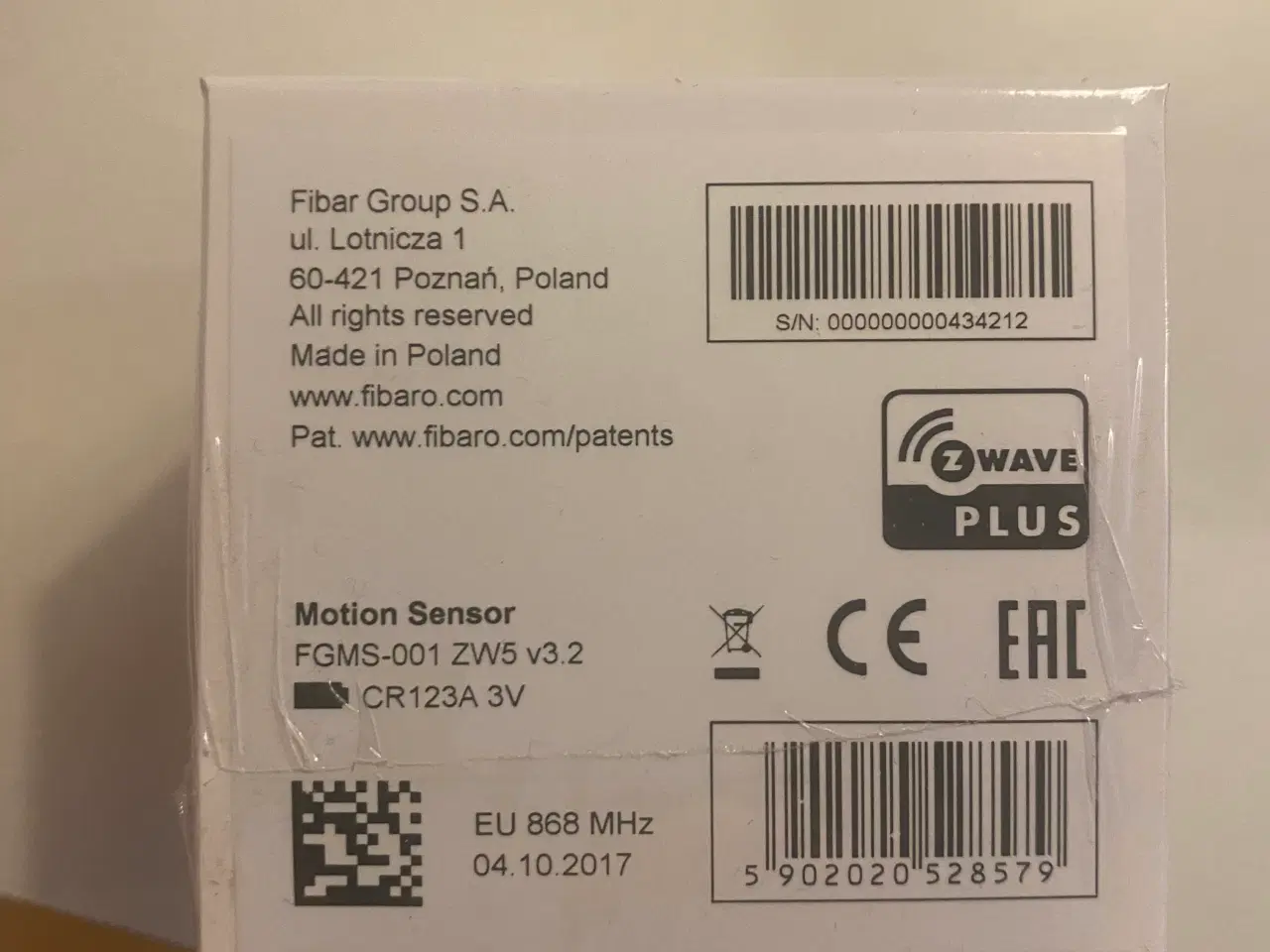 Billede 3 - Z-wave Plus FIBARO Motion Sensor (4-in-1 Multi Sen