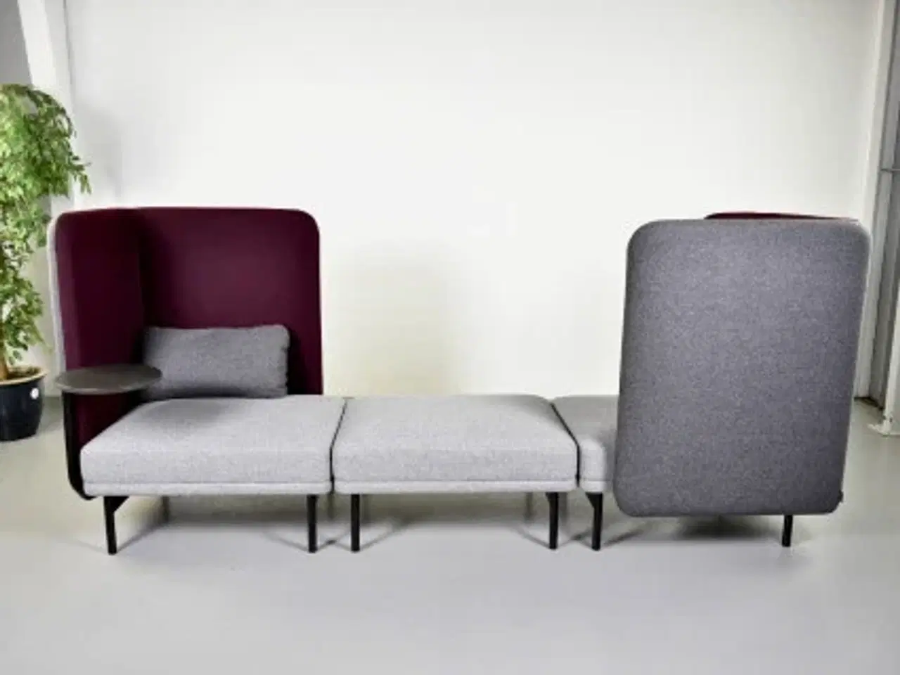 Billede 1 - Softrend frankie lydabsorberende sofa i grå og bordeuax