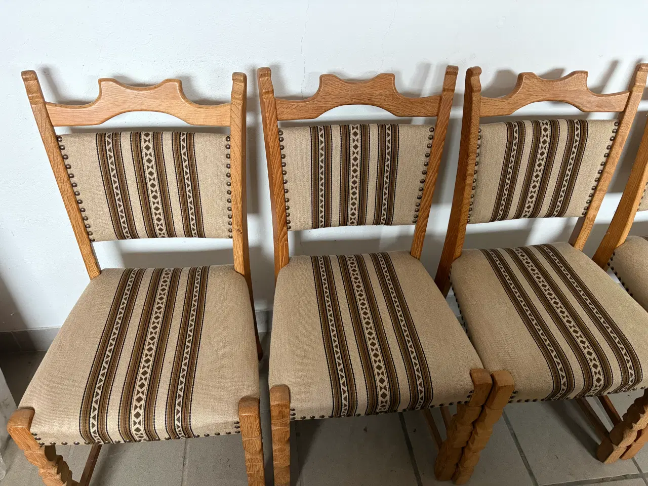 Billede 1 - 10 spisestuestole i eg