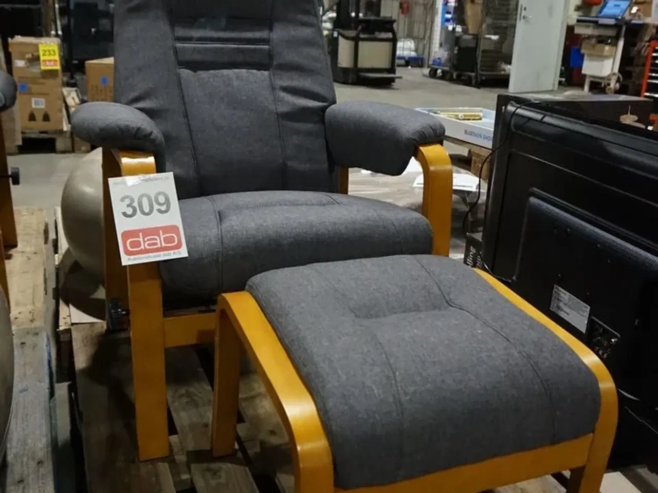 Billede 4 - Otium lænestol inkl. fodskammel - grå