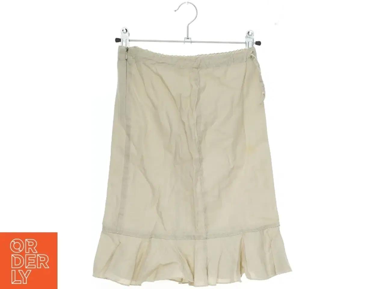 Billede 1 - Beige nederdel med flæsekant fra Pretty Sille (str. 122)