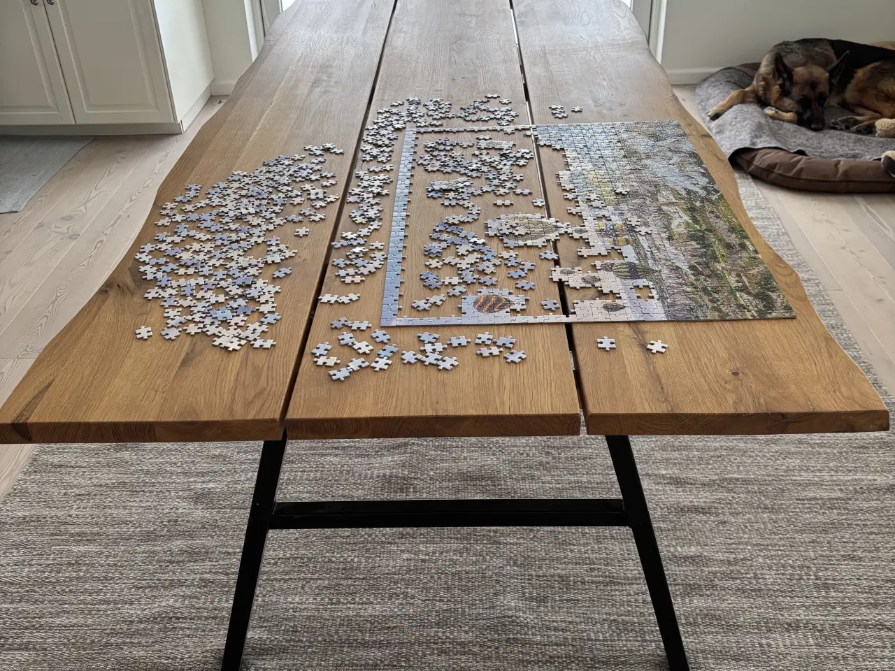 Billede 1 - Flot Plankebord (eg) med 2 tillægsplader