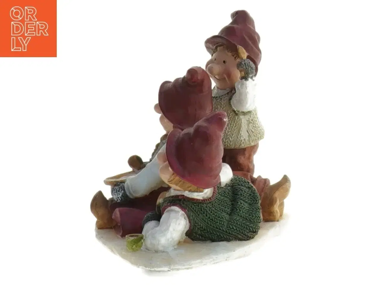 Billede 2 - Julenisse keramik dekoration (str. 10x11,5 cm)