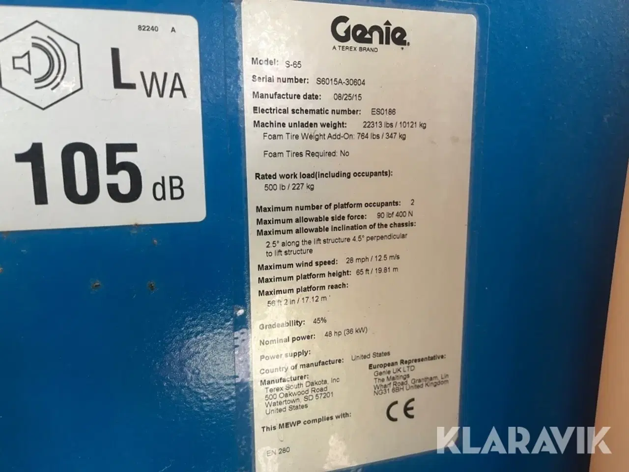 Billede 7 - Bomlift Genie S-65 21.8meter