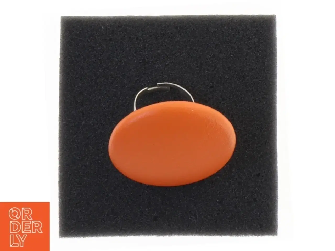 Billede 1 - Orange fingerring (str. Ø 4 cm)