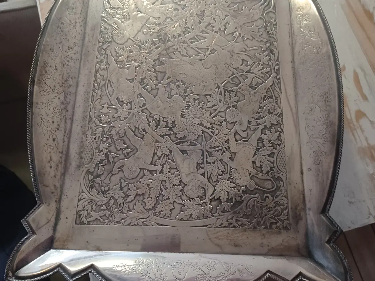 Billede 2 - Engelsk sølvfad fra 1800 tallet