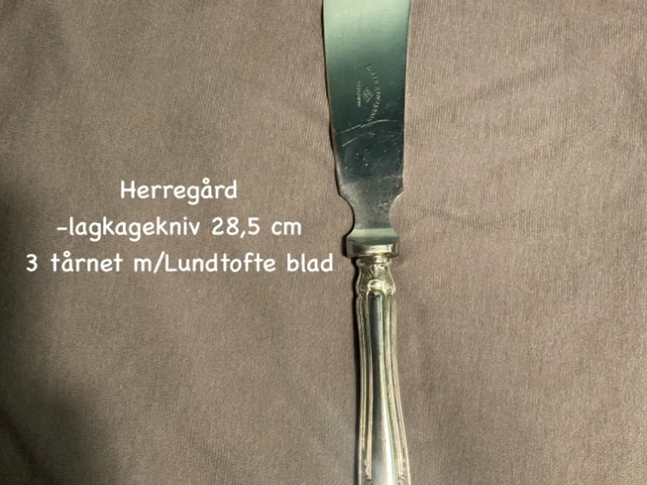 Billede 1 - Herregård - 3 tårnet lagkagekniv 