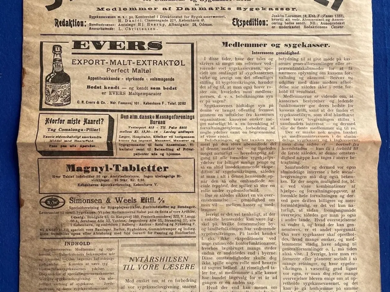 Billede 1 - Sygekassebladet - Januar 1949