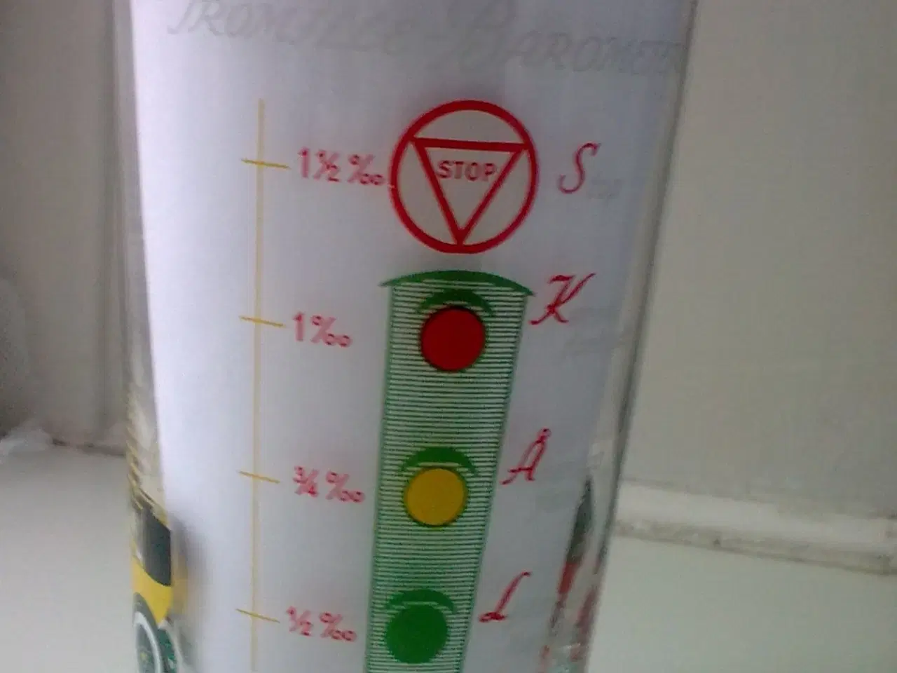 Billede 1 - Trafiklys ølglas SJÆLDEN dansk retro & veteran bil
