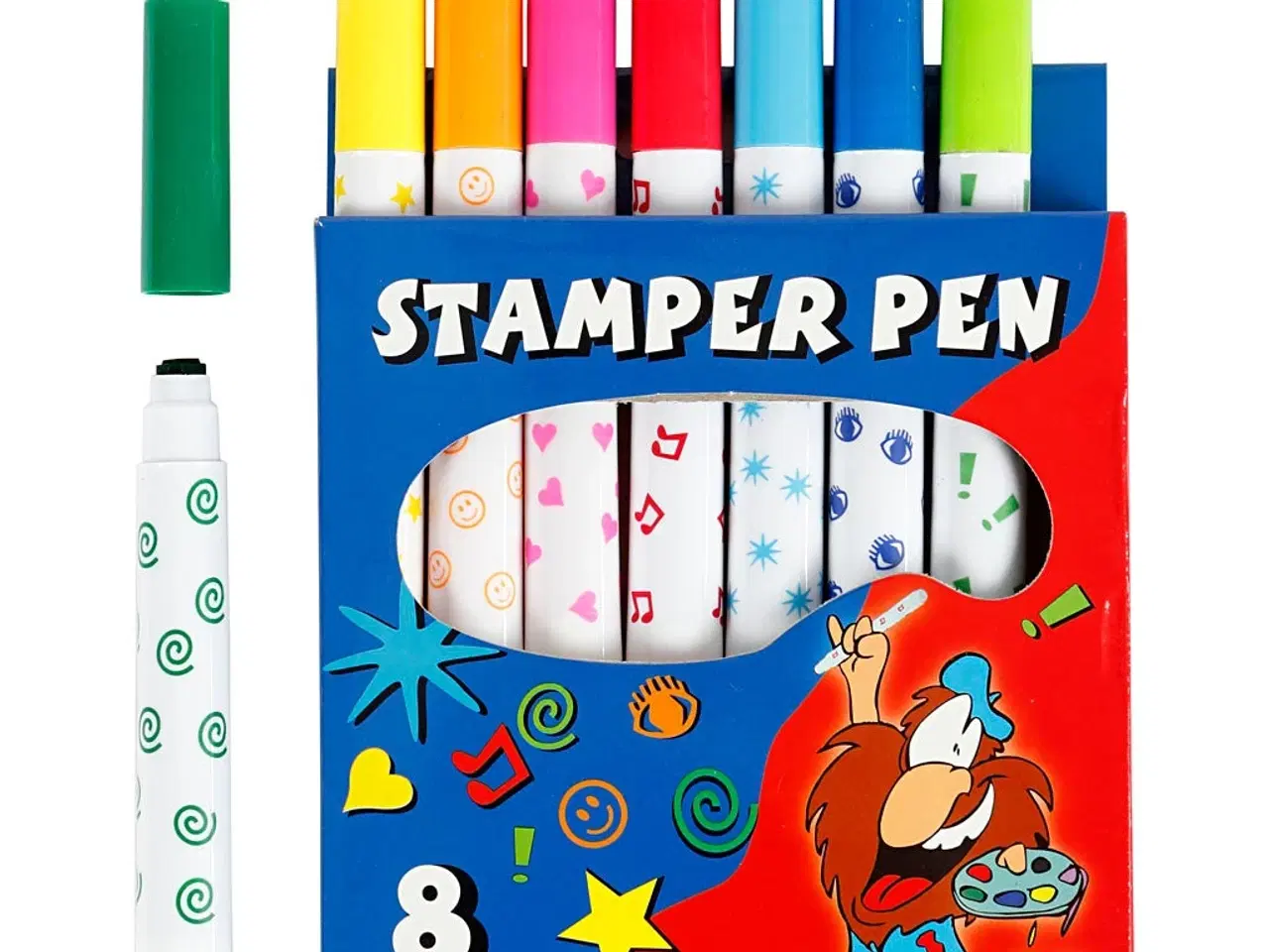 Billede 1 - Stempeltusch 8 stk. - Assorterede farver til kreativitet