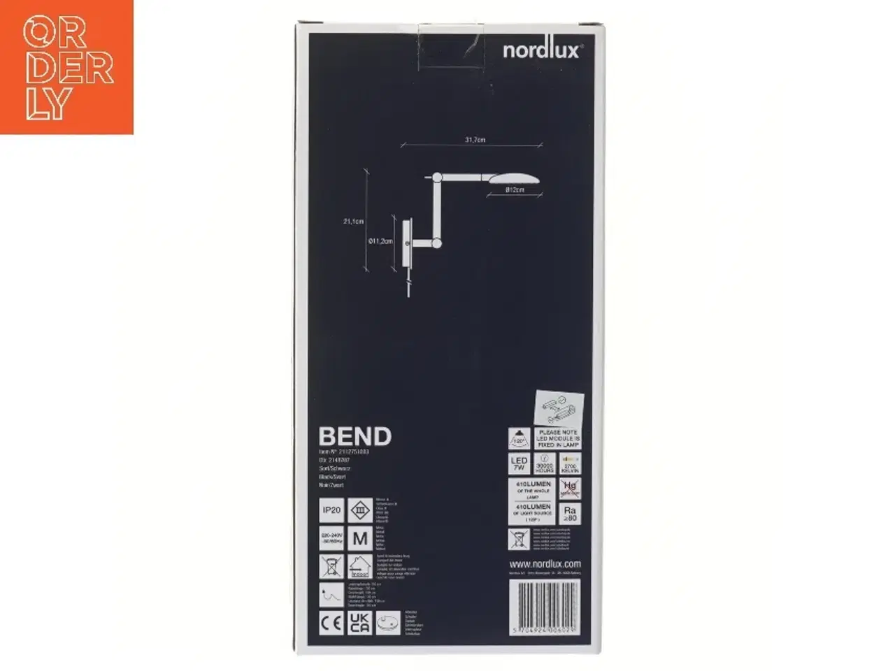 Billede 3 - Nordlux Bend væglampe fra Nordlux (str. 21,1x31,7 cm)