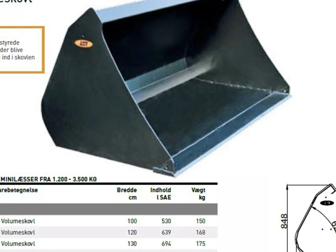 Billede 3 - JST M Volumeskovl