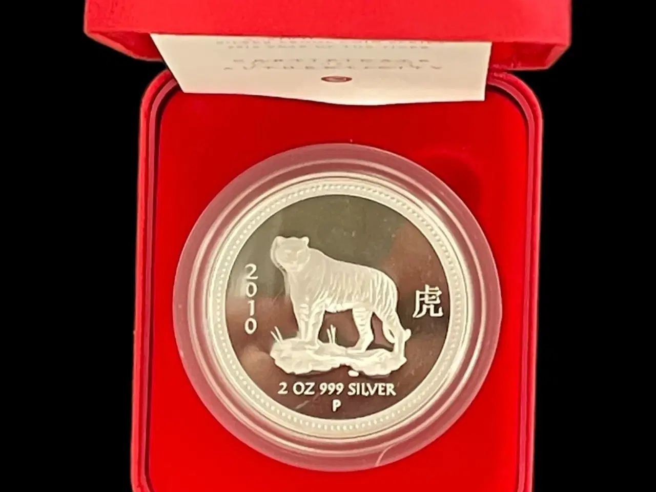 Billede 1 - 2 Dollars 2008-Year of the Tiger 2 Oz silver Proof