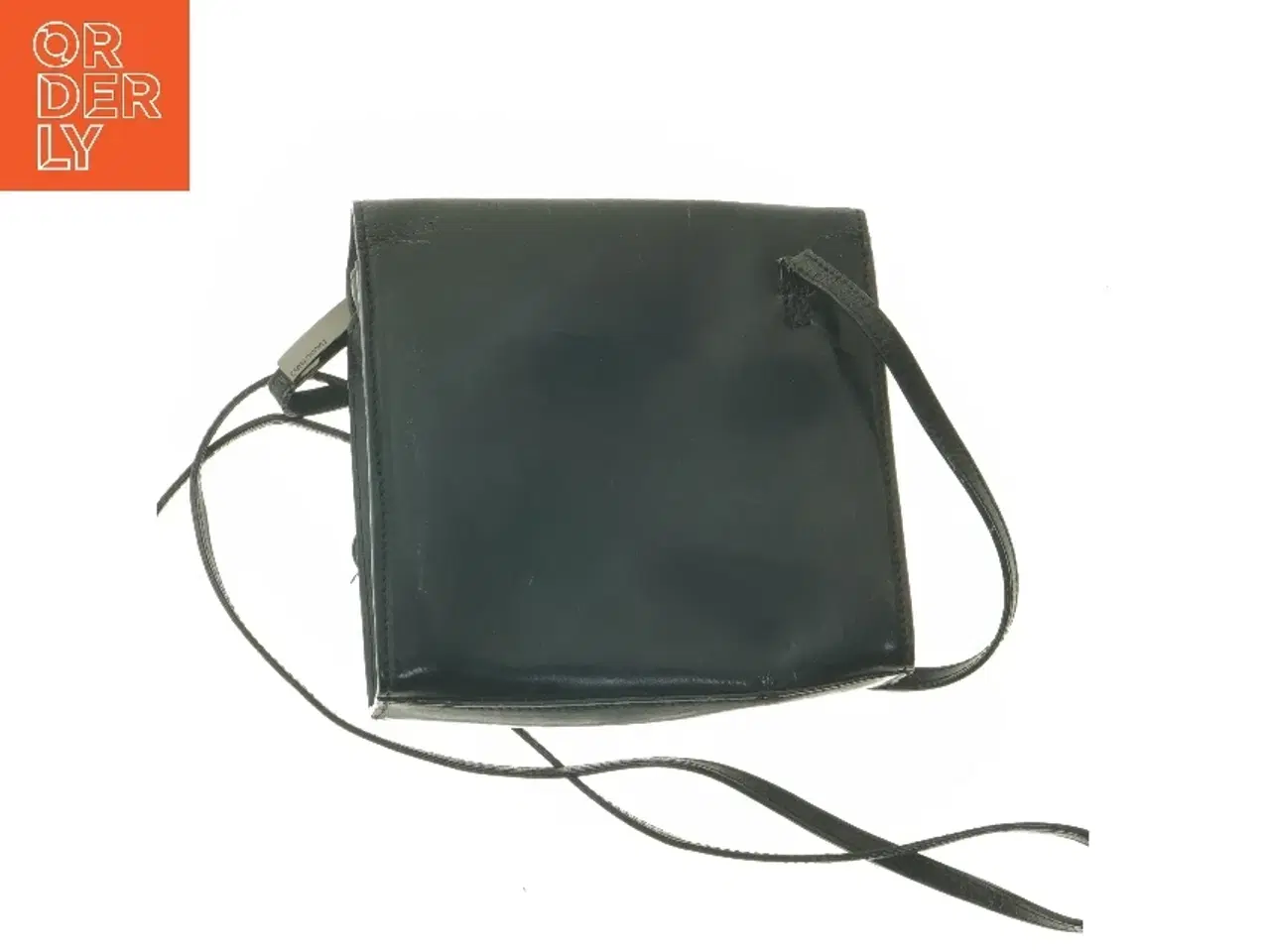 Billede 4 - Sort læder crossbody taske fra Claudio Ferrici (str. 16x16x5 cm)