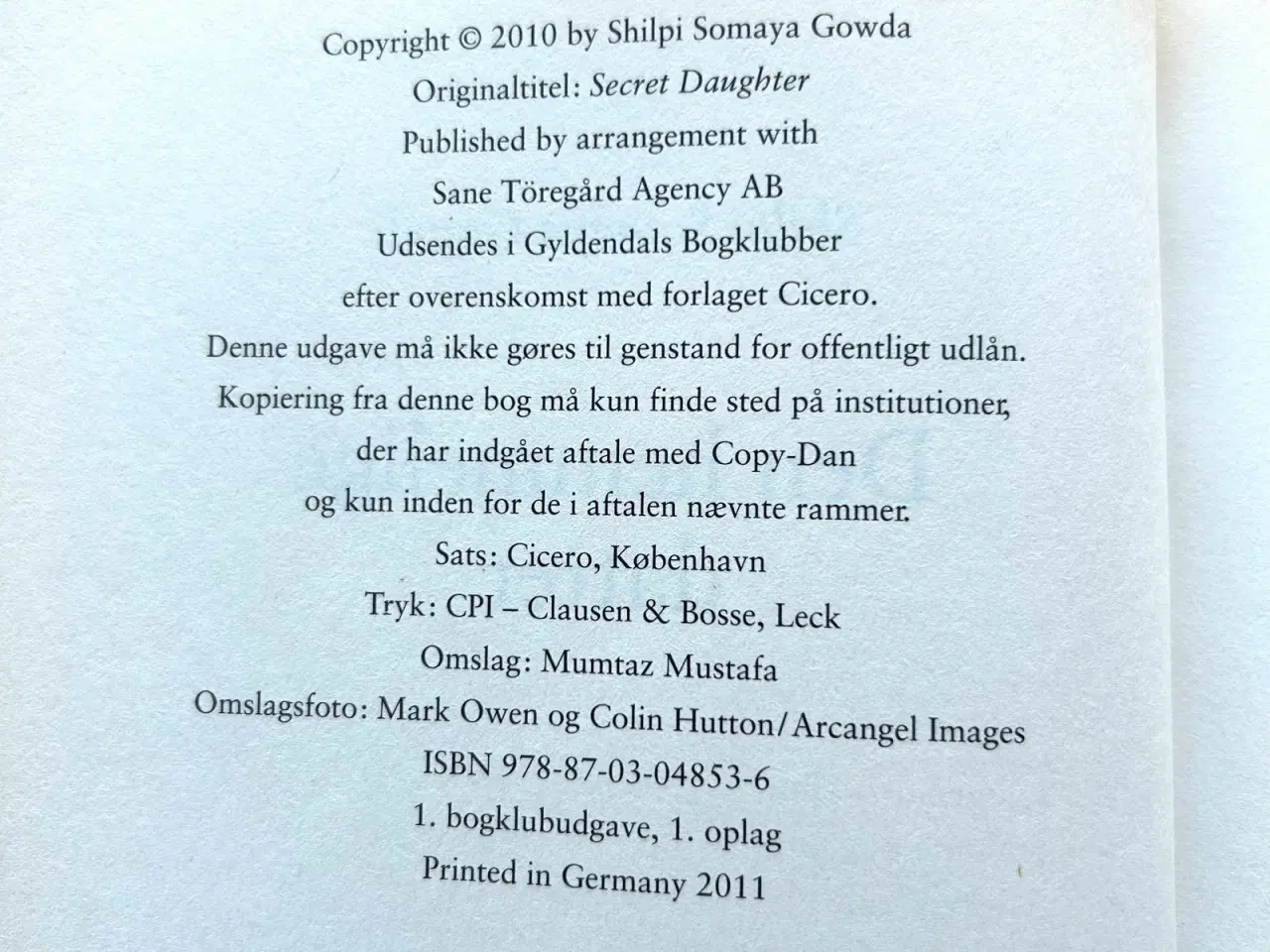 Billede 3 - "Den hemmelige datter" af Shilpi Somaya Gowda