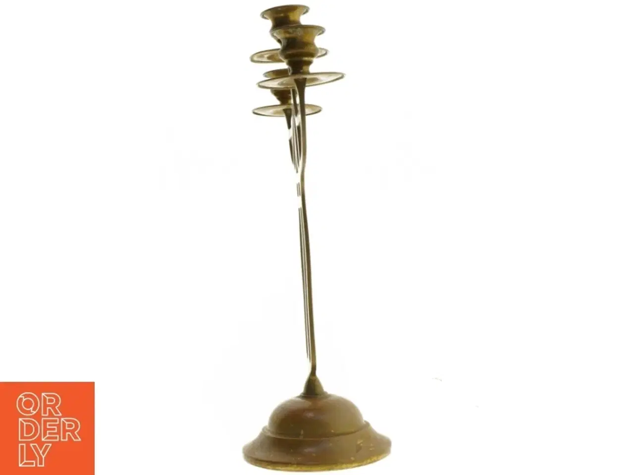 Billede 2 - Messing lysestage med tre arme (str. 40 cm)