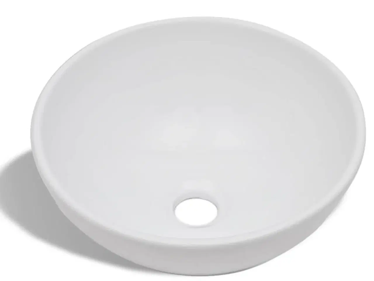 Billede 6 - Badeværelseshåndvask med blandingsbatteri keramik rund hvid