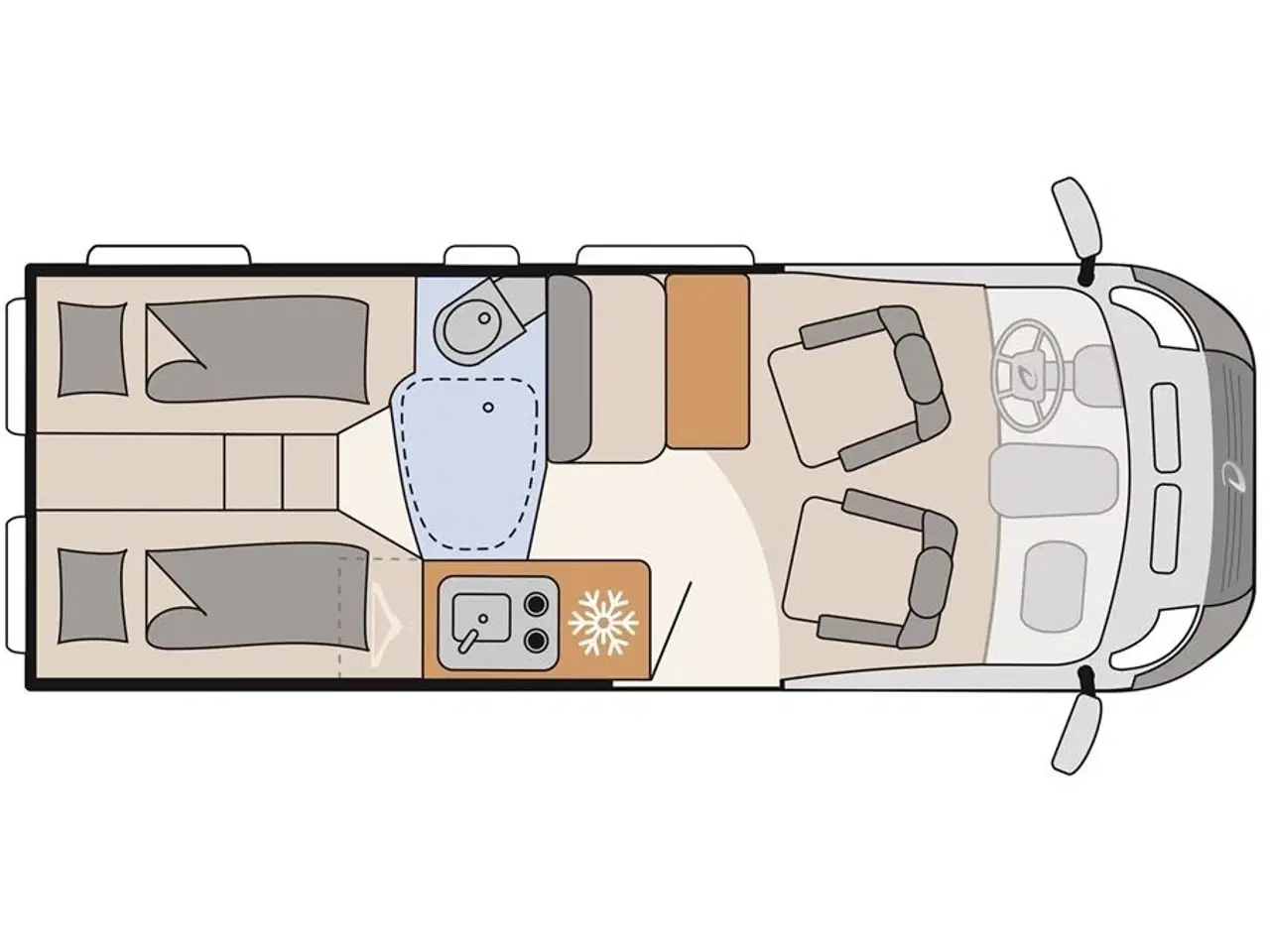 Billede 3 - 2024 - Dethleffs Globetrail CVD 600 ER Advantage   Sjældent udbud camper van med alt det rigtige udstyr og kun kørt 3.400 km!