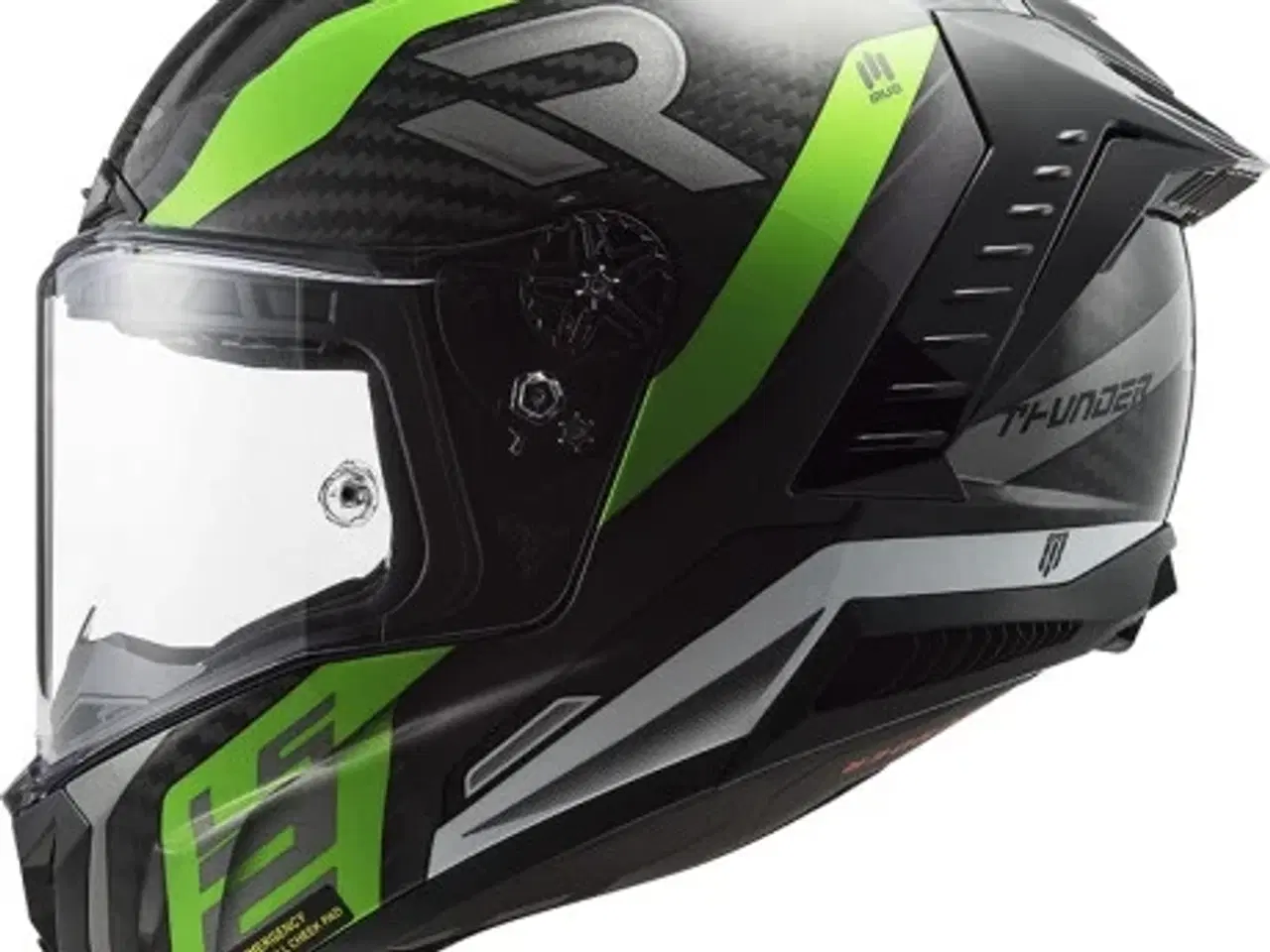 Billede 2 - LS2 Thunder Supra Green White - FØR 4199