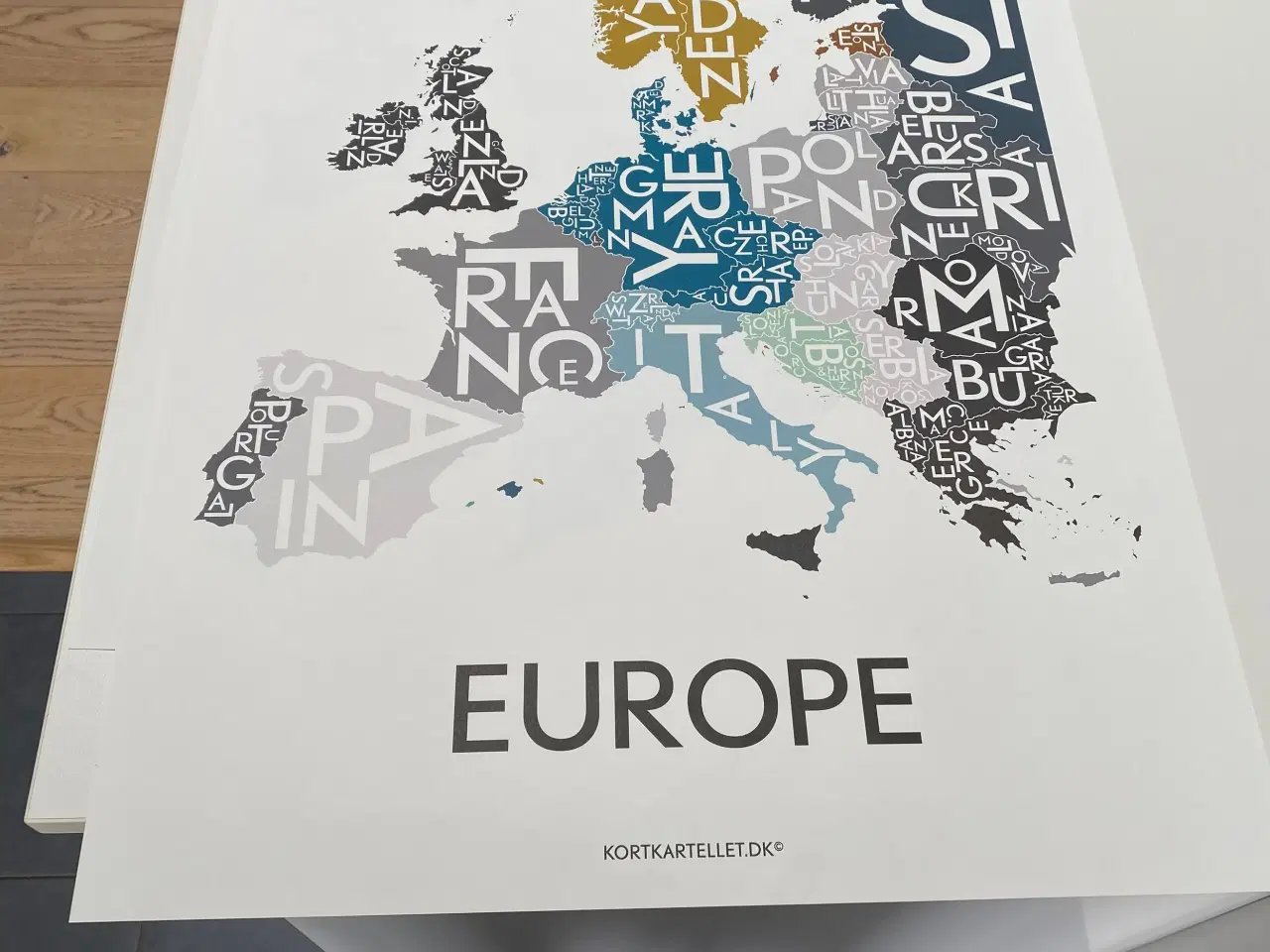 Billede 2 - Plakater kort Danmark og Europa