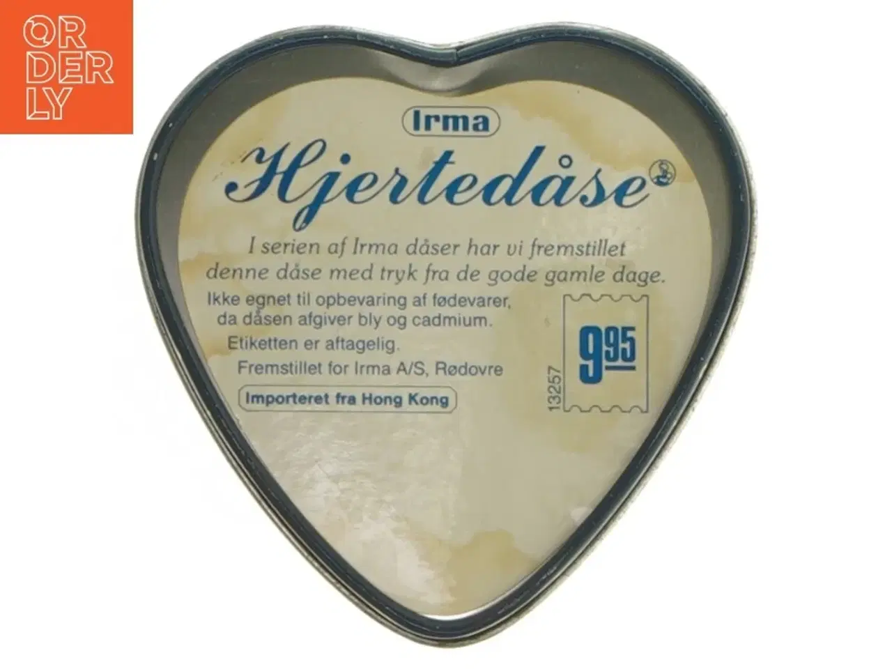 Billede 3 - Hjerteformet metalæske fra Irma (str. 9,5 cm)