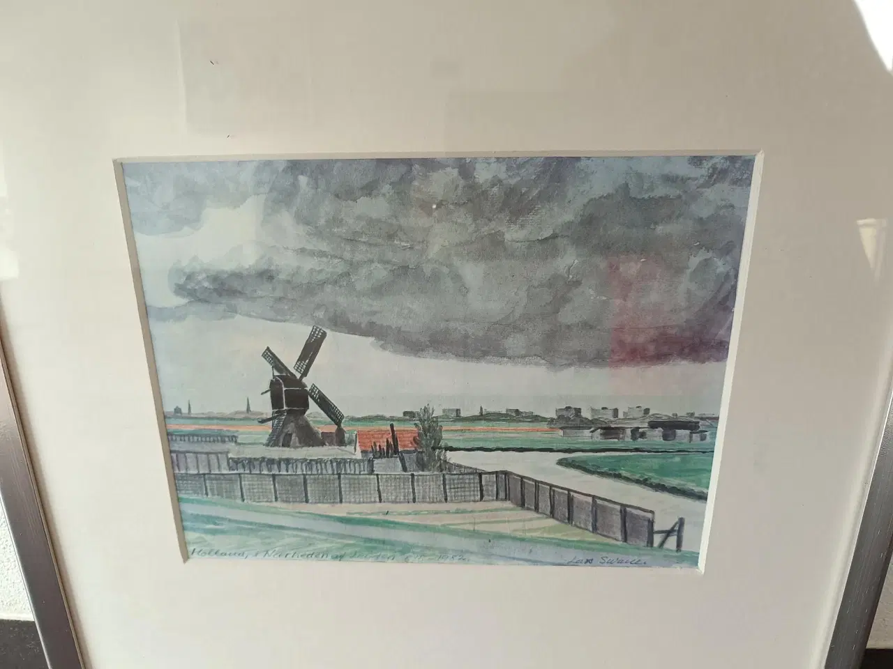 Billede 2 - Litografi Lars Swane - Leyden, Holland