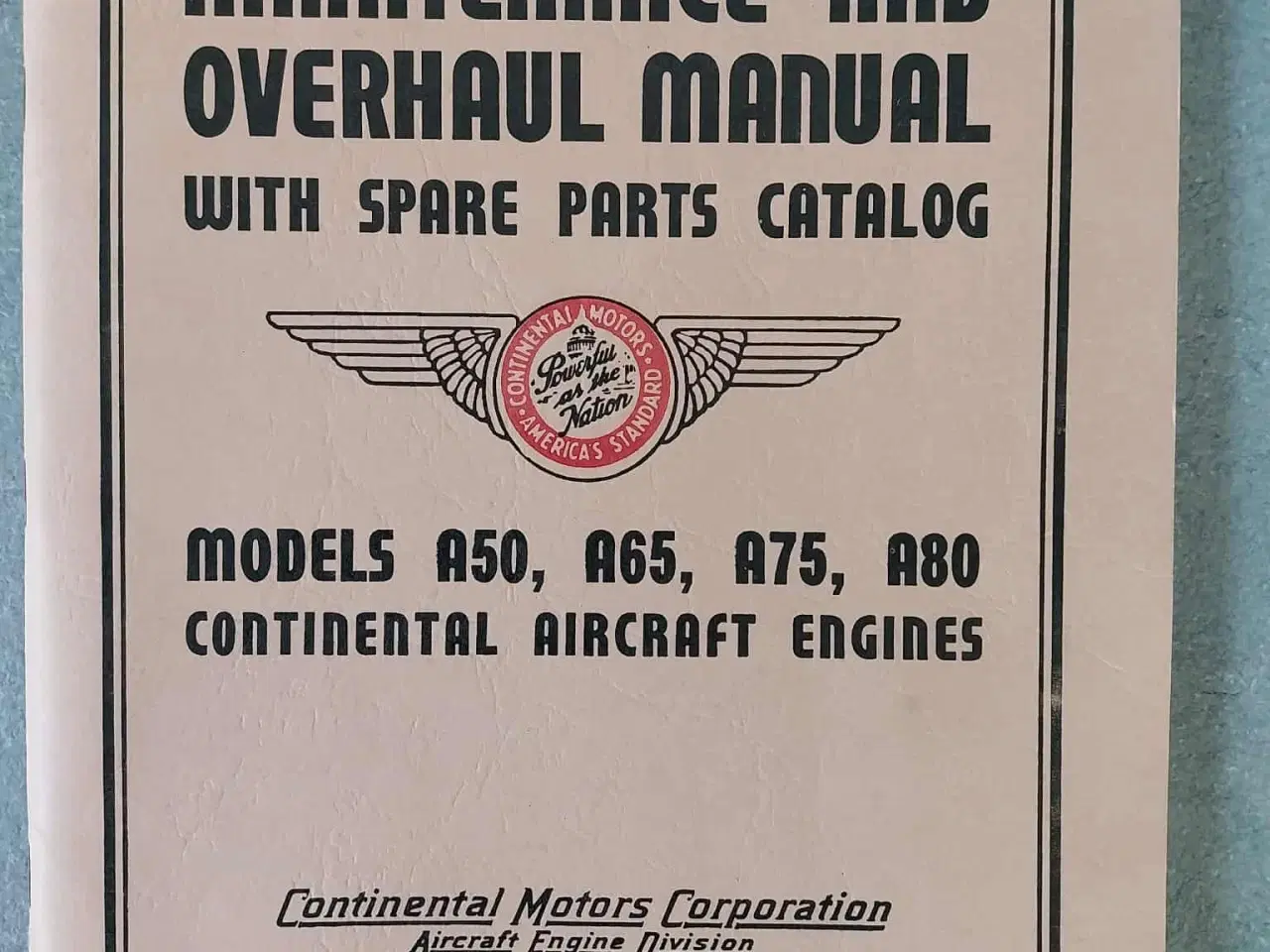 Billede 1 - Continental manual A50/A65/A75/A80, Piper Cup
