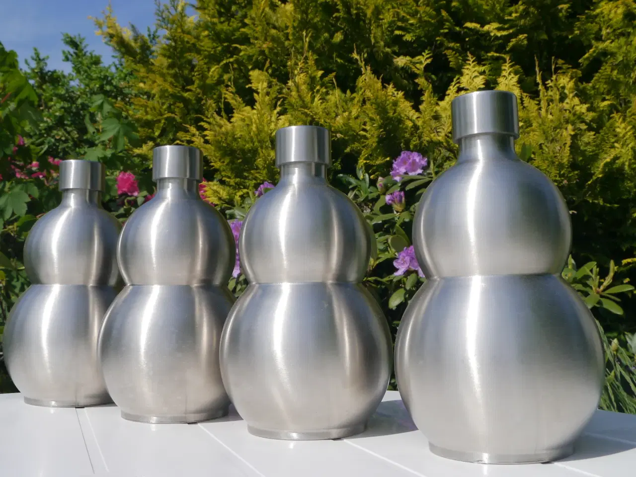 Billede 1 - 4 udendørs vandflasker i rustfrit stål - F