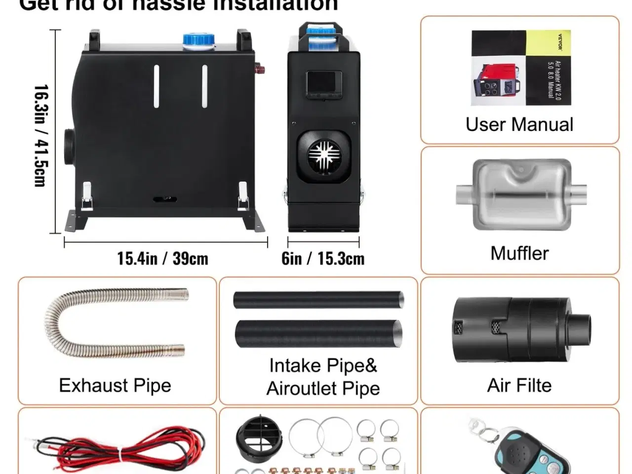 Billede 2 - Dieselfyr  8 Kw  12 volt 