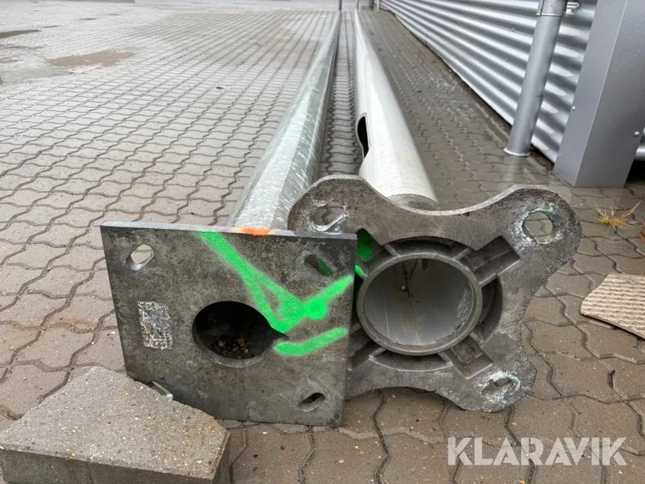 Billede 2 - Lygtepæle aluminium og galvaniseret stål 2 styk