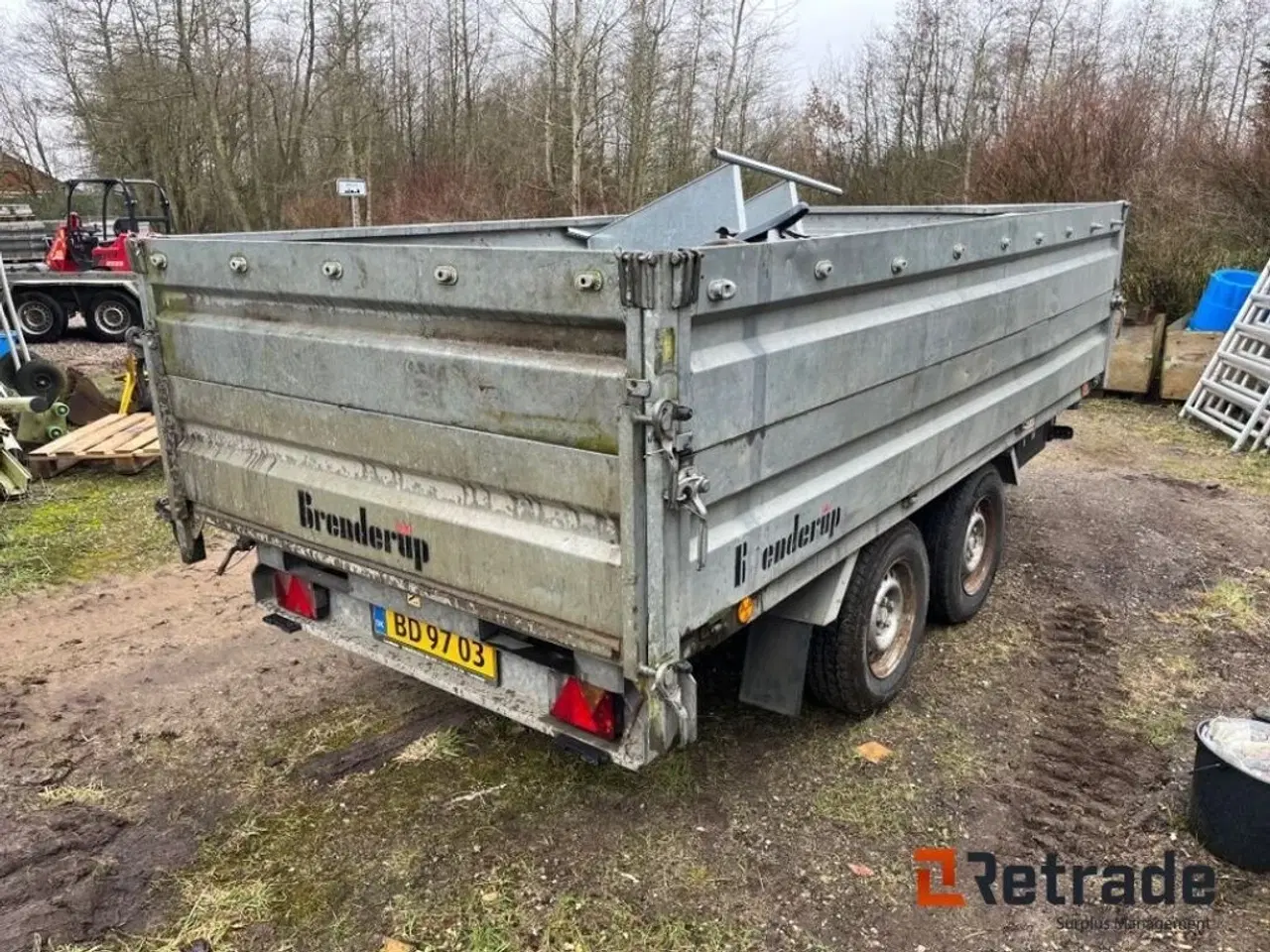 Billede 4 - Brenderup 3500kg el hydraulisk tiptrailer