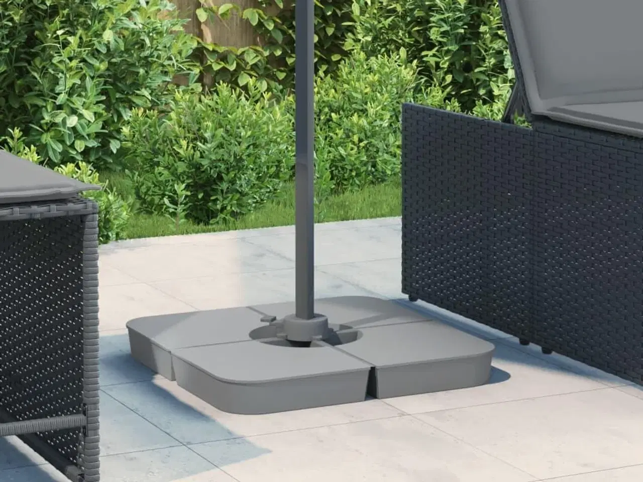 Billede 1 - 4 dele parasolbund til parasolfod 100 kg PP