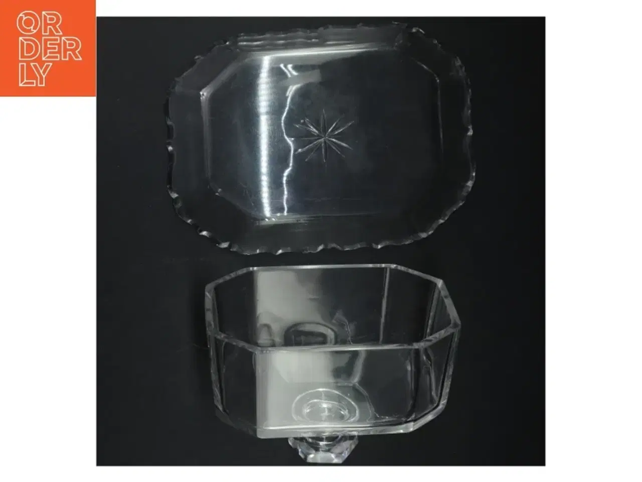 Billede 6 - Osteklokke af glas med låg