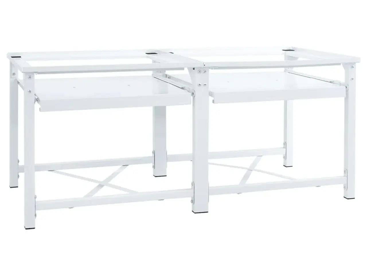 Billede 1 - Sokkel til vaskemaskine med udtrækshylder dobbelt hvid