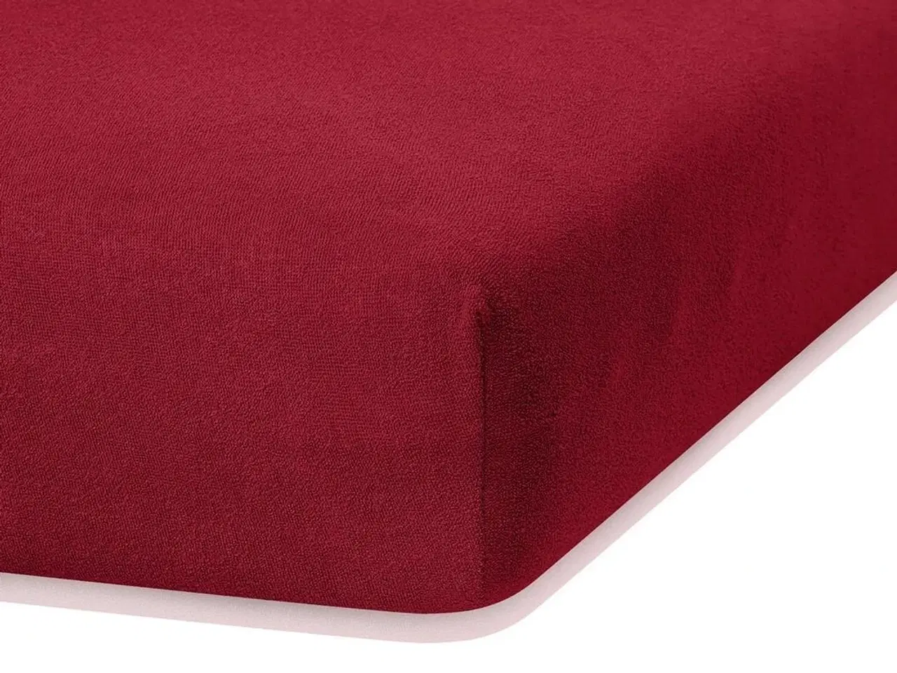 Billede 7 - Lagen med elastik – Amelia Home RUBY, frotté, vinrød, 120–140×200 cm