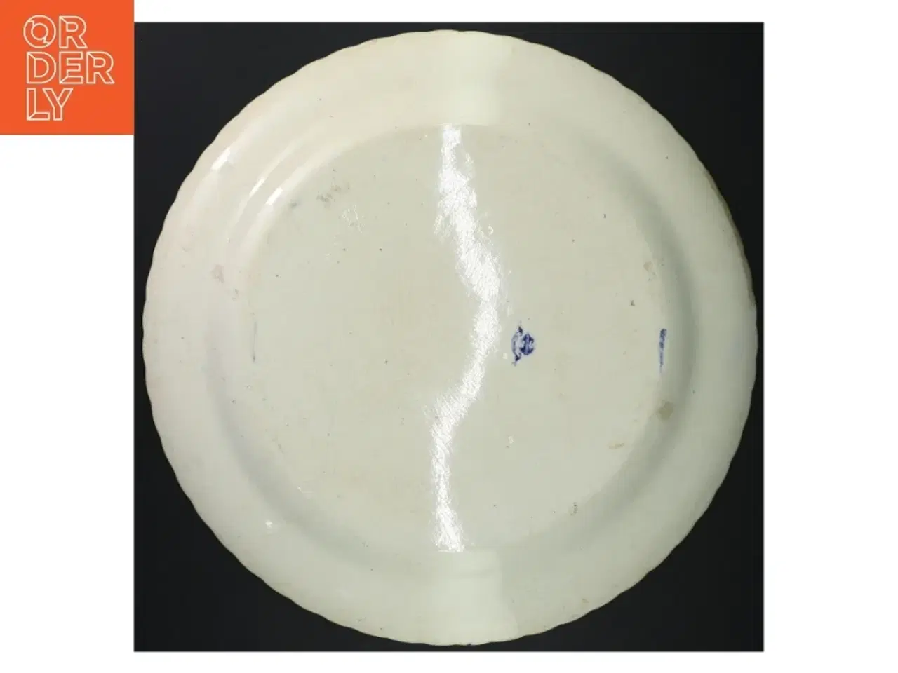 Billede 4 - Porcelænsfad med blåt blomstermønster (str. 35 cm)