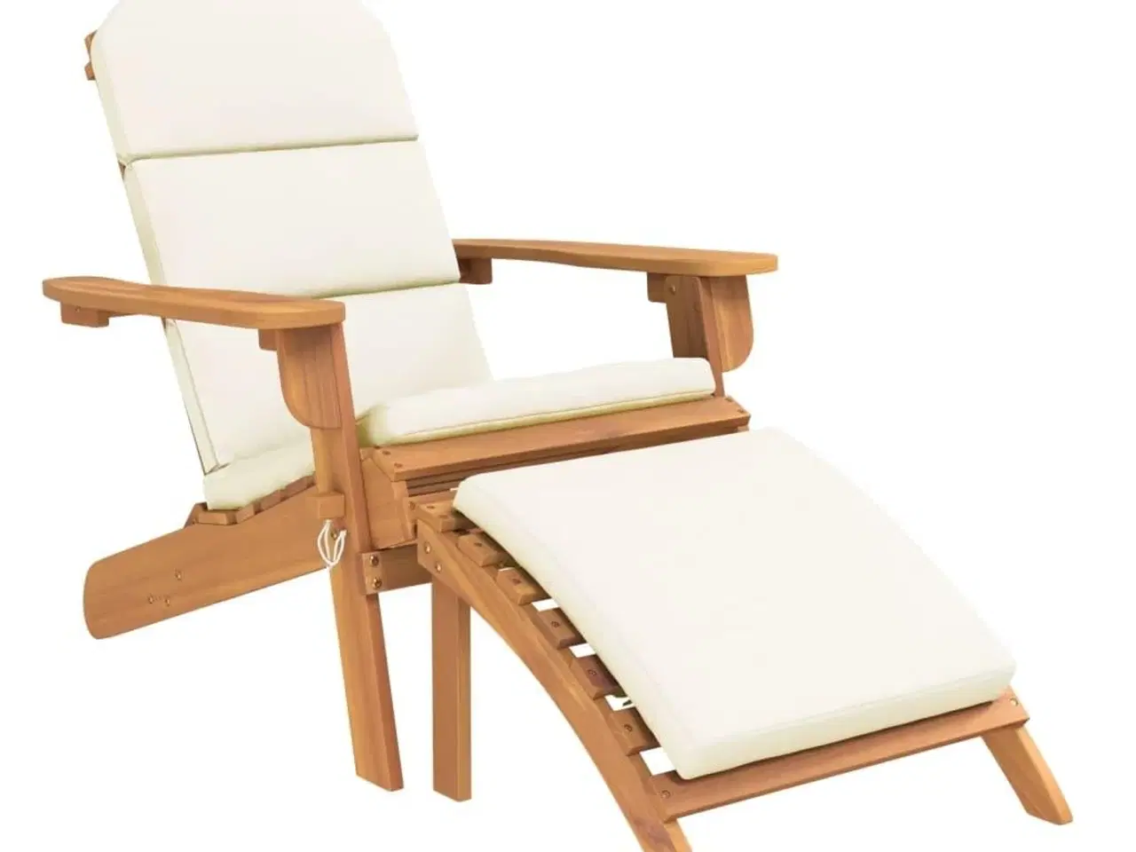 Billede 2 - Adirondack-havestol med fodstøtte massivt akacietræ