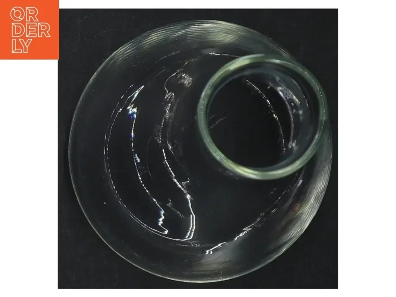 Billede 3 - Gennemsigtig glasvase (str. H. 18 cm)