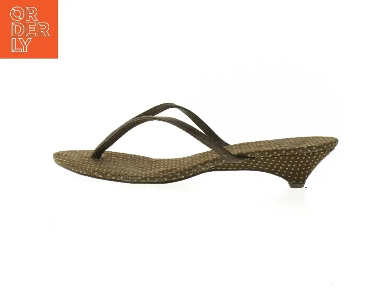 Billede 1 - Brune sandeletter med hæl (str. 41 )