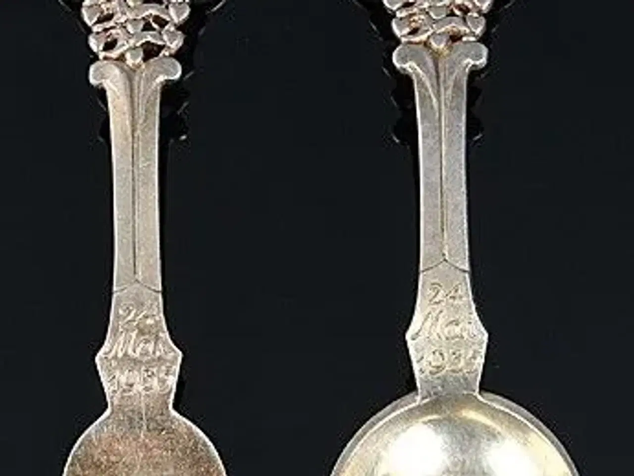 Billede 3 - Erindringsske og gaffel, sølv 