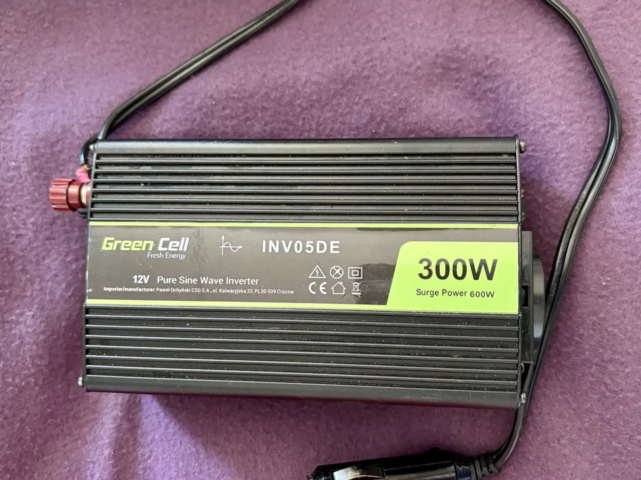 Billede 1 - Inverter 300W til autocamper/campingvogn